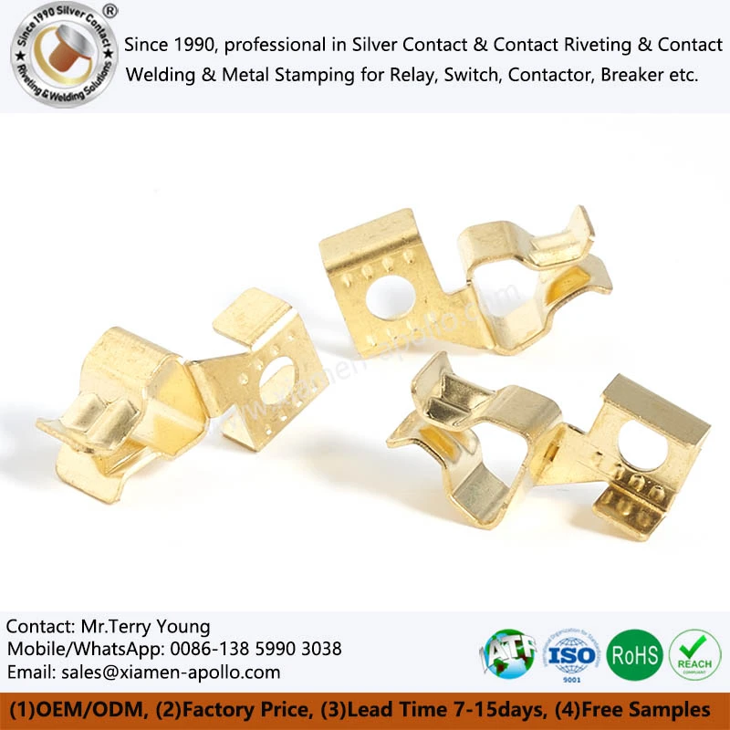 Electrical Contact Stamping Brass Parts Custom 2 Electrical Contact Stamping Brass Parts Custom 2