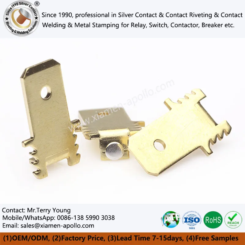 Brass Sheet Metal Parts Terminal Brass Sheet Metal Parts Terminal