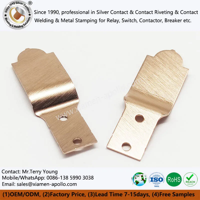 Copper Metal Stamping Electrical Silver Contact Parts Copper Metal Stamping Electrical Silver Contact Parts