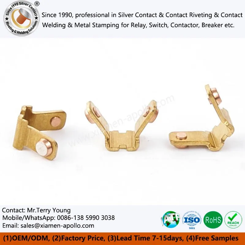 bimetal electrical contacts rivets with brass