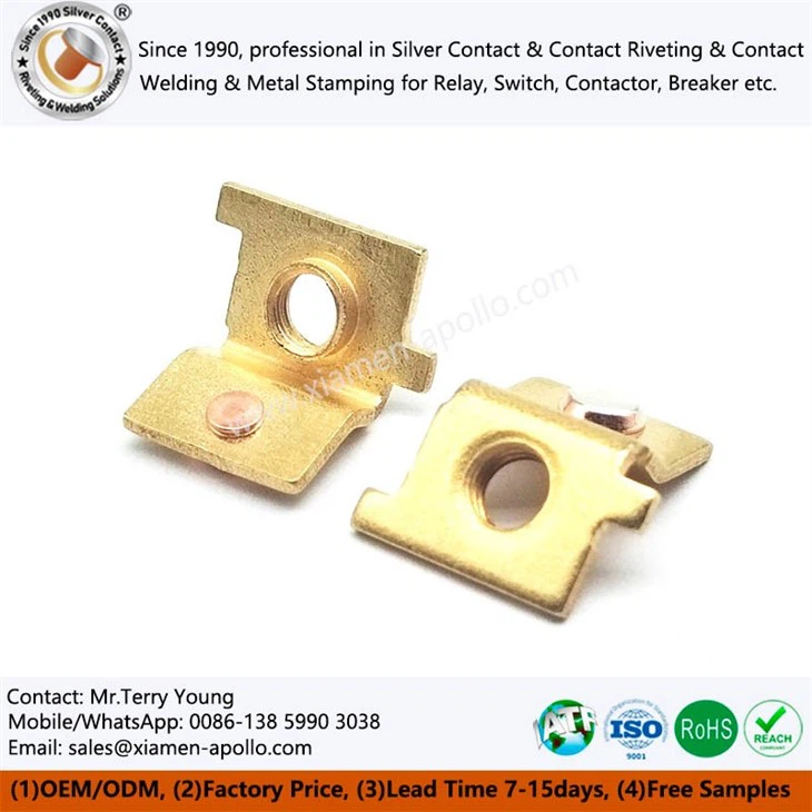Brass Stamping Silver Contact Riveted