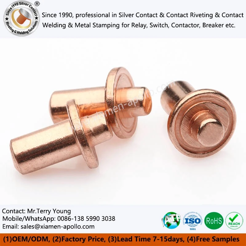 Shaped Silver Alloy Contacts Shaped Silver Alloy Contacts