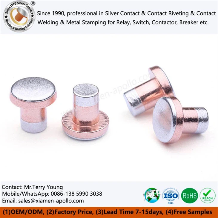 Tri-metal Riveted Contact Terminal Tri-metal Riveted Contact Terminal
